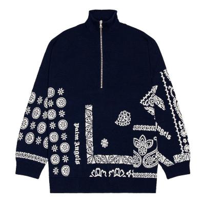 China Custom Knitwear Art Custom Knit Sweater Men Jacquard Wadding Logo Spring Pullover Autumn Winter Sweater for sale