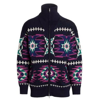 China Spring Logo Jacquard Cotton Wool Knitwear Custom Art Custom Knit Sweater Men Autumn Winter Cardigan Sweater for sale