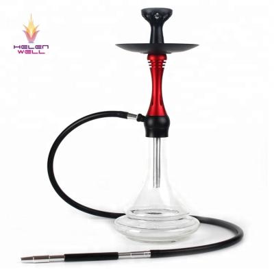 China 2021 Unique Design Good Quality And Unique Design Hookah Hookah Aluminum Shisha With Clear Glass Vase for sale