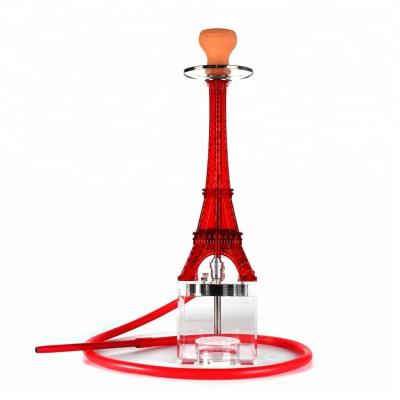 China Good quality and design 2020 new large size single tower hookah acrylic material hookah with led light electric hookah for sale