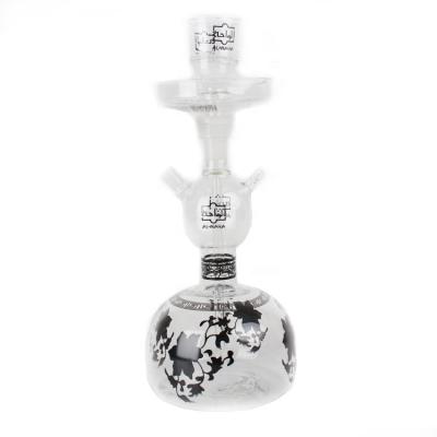 China Glass Hookah Okway Russian Nargile With Outside Led In Foam Box All Glass Shisha Hookah for sale