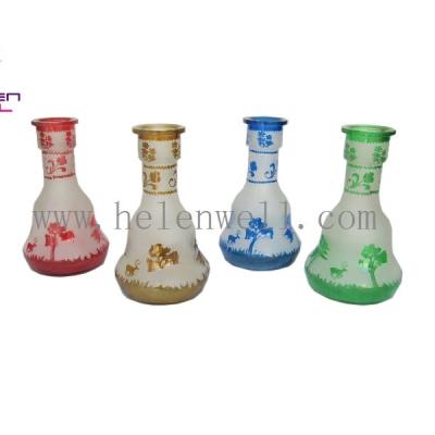 China Different Kinds Of Design Glass Hookah Shisha Bottle / Glass Vase HZDS-018 for sale