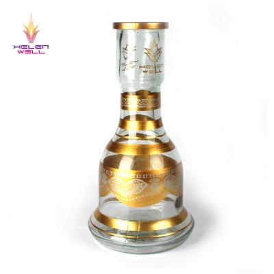 China Big Size Glass Egyptian Shisha Golden Bootlle Hookah for sale