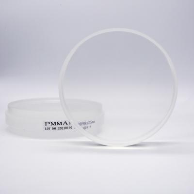 China Open Dental Clear PMMA Disc Implant Material For Dental Labratory for sale