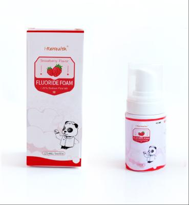 Κίνα Strawberry Flavor Dental Fluoride Foam 30ml 125ml Sodium Fluoride Acid Resistant προς πώληση