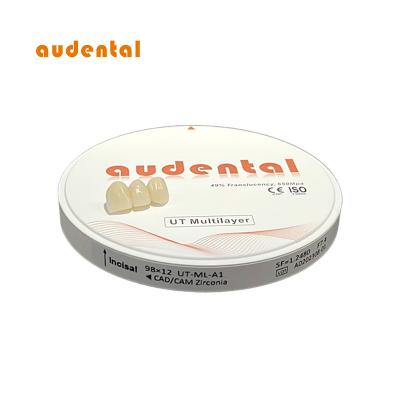 China Smooth Vita 16 Zirconia Block with 49% Translucency and 680Mpa Strength for Dental Restoration for sale