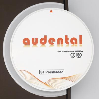 China Audental Half Dental ST Preshaded Zirconia Block with CAD/CAM System for sale