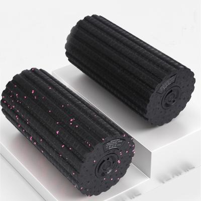 China PPE Adjustable Rechargeable Electric Vibrating Electric Muscle Deep Tissue Roller Fitness Yoga Massage Column Roller for sale