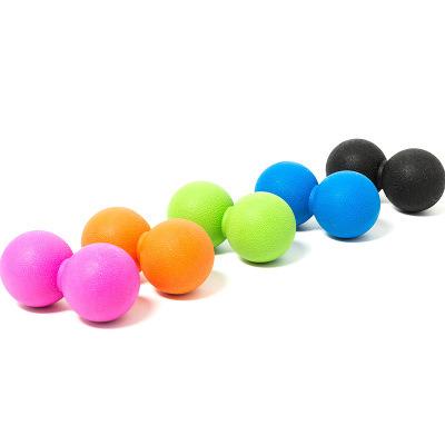 China Solid Body Health Care Massage Peanut Silicone Massage Ball Relieve Muscle Pain Black Color Muscle Relex Apparatus for sale