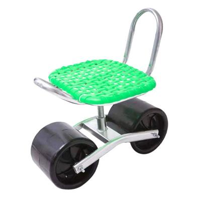 China Easily Assembled Convenient Easy Turned Farm Work Seat Garden Thrown Mobile Farm Tool Stool With Wheels for sale