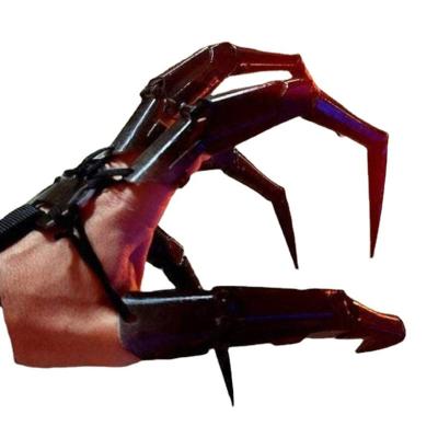 China Fashional Creative Skeleton Hands Claws Flexible Joints Halloween Party Costume Props Jointed Fingers for sale