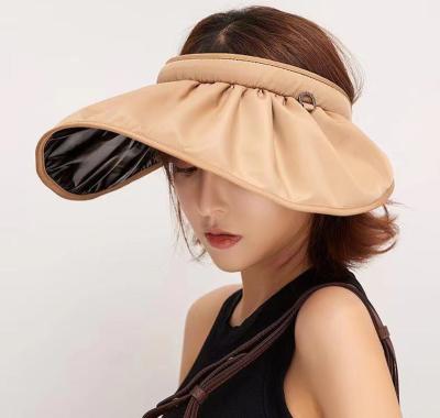 China Multi-Functional Adjustable Multi-Functional Adjustable Shell Female Foldable Empty Hat Universal Sun Hat Hair Circle Sun Hat Hair Protection Band Hairpin Sun Visor Hat for sale