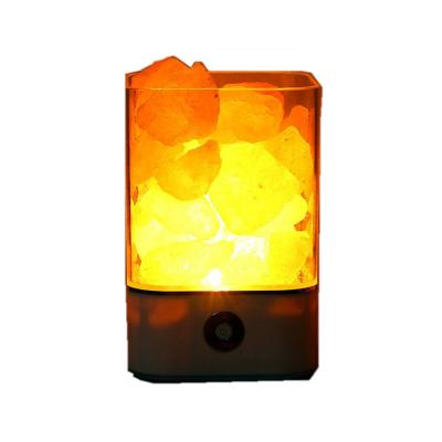 China China Health Care Crystal Natural Rock Salt Lamp Table USB Colorful Salt Lamp Light for sale