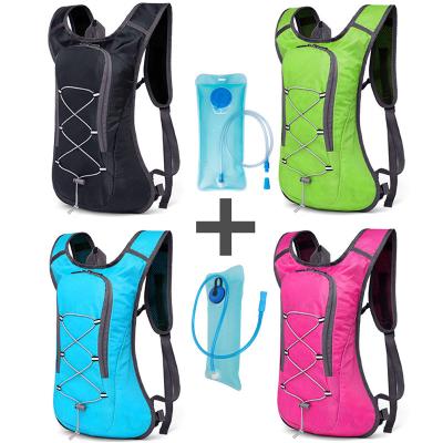 China With Water Bag Outdoor Sports Multifunctional Running Drinking Water Recycling Bag Increasing Travel Hydration Tactical Backpack With 2L Bladder for sale