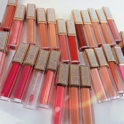 China Custom Logo Shiny Glitter Lipgloss Clear OEM Lip Gloss Waterproof Liquid Private Label Lip Gloss for sale