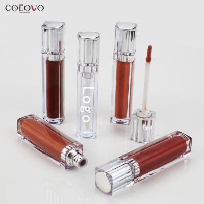 China Waterproof Make Logo 6ml Lip Gloss 5ml Nude Lip Gloss Vegan Matte Lip Gloss for sale