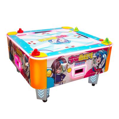 China Metal+acrylic+plastic+wood Luxury Hot Air Hockey Video Game Guangzhou Automatic Air Hockey Pool Kids Big 4 Player Hockey Manufacturers for sale