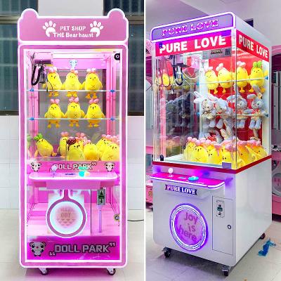 China Popular Software Stability Entertainment Toys Mini Panda Claw Doll Machine Coin Tossing Operation Game Machine Claw/Popular Indoor Claw Machine for sale