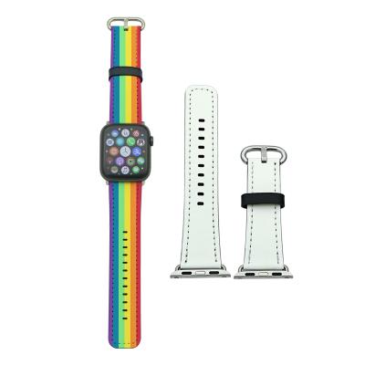 China Fanshion Amazon Hit Sublimation Masks Watch Band High Quality PU Leather Watchband For Smart Watch for sale