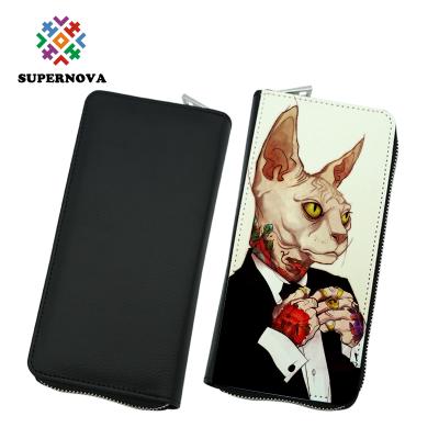 China Waterproof Sublimation Blanks Leather Long Wallet Money Clip Wallet Customized Men Wallet for sale