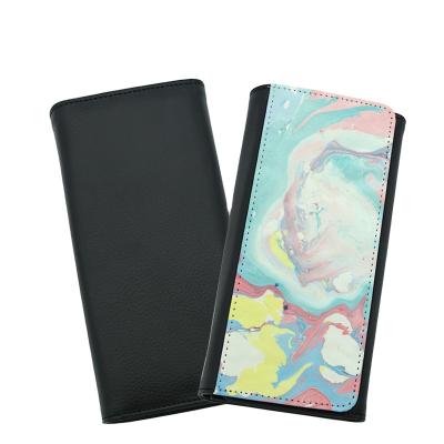 China Custom Printed With Logo Custom Three Folds Purse Female Leather Sublimation Blank Printable Wallets For Women for sale