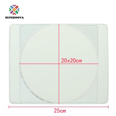 China PU Supernova Tableware Good Quality Sublimation Leather Custom Printing Blank Place Mat Mouse Pad for sale