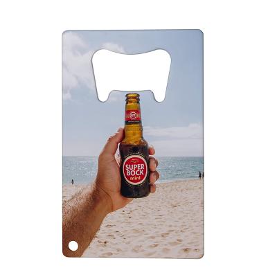 China New Arrival White Side Coated Sublimation Coated White Stainless Steel Bottle Openers Custom Sublimation Beer Bar Metal Bottle Opener for sale