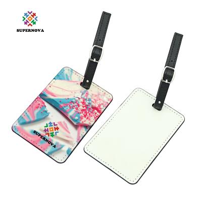 China Fanshion Souvenir Airplane Blank Sublimation Luggage Moving Tags Customized Leather Luggage Tag for sale