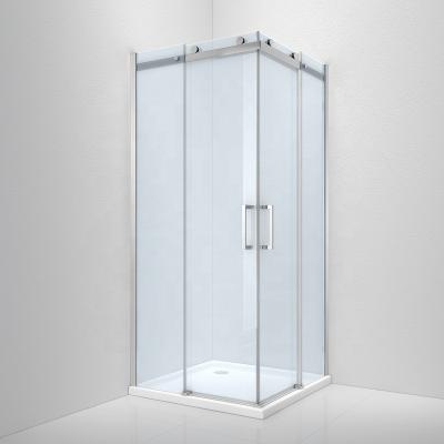 China Best Selling Modern European Model EX-803 8mm Large Glass Roller Sliding Shower Enclosure for sale