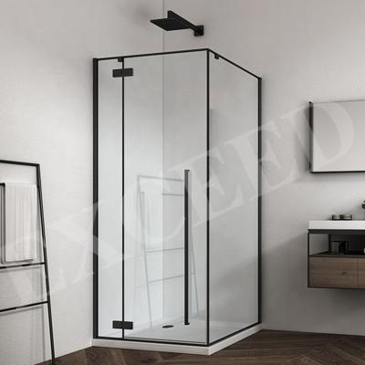 China Modern sgcc black aluminum profiles frame smart glass shower door enclosure for sale