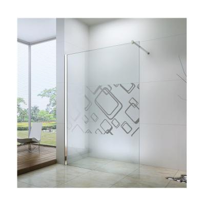 China Modern Simple Tempered Glass Walk In Duschkabine For Bathroom for sale