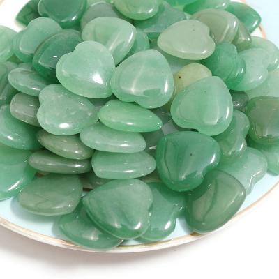 China Europe Natural Aventurine Crystal Green Stone Crystals Healing Stones Heart Shaped Heart Gemstone Mini Small for sale