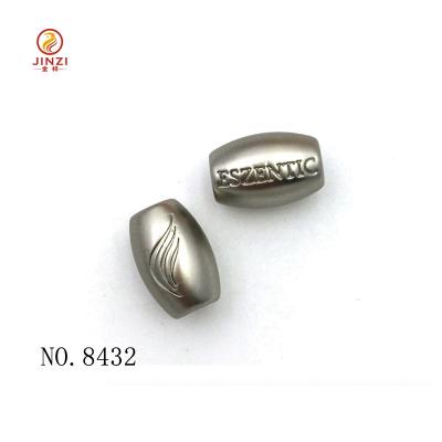 China Factory Wholesale Price Quality Guaranteed Custom Logo Metal Die Casting Zinc Alloy Silver Beads for sale