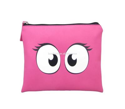 China Fashion EYES pretty material smeta sedex pouch makeup bag woolworths print cosmetic bag girl loreal loreal material bsci make up handbags wallet for sale