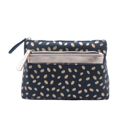 China Fashion Wholesale Print Cosmetic Bag Clutch Bag 2 in 1set for sale