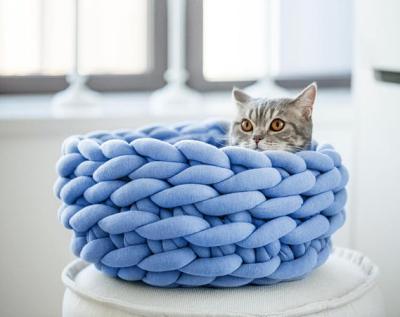 China European Pet Cat Accessories Manufacturer Amazon Hotsale Factory Price Cat Bed Luxury Eco-Friendly Soft Sustainable New Design Pet Cat Bed for sale