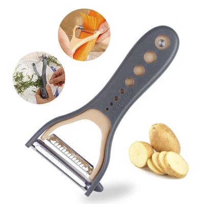 China Kitchen Tools Stored 5 In 1 Pivot Vegetable Fruit Multifunctional Manual Julienne Carrot Potato Peeler Peelers for sale