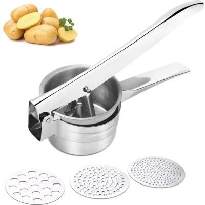 China Universal Potato Crusher Stainless Steel Kitchen Food Grade Fruit and Vegetable Stored Manual Juicer for sale