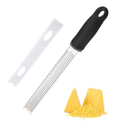 China Sustainable Kitchen Tools Stainless Steel Manual Chocolate Ginger Lemon Zester Cheese Grater With Stand for sale