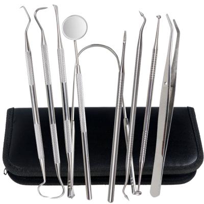 China Amazon Hot Sale Oral Care Tool Kit Stainless Steel Adult Oral Dental Hygiene Set Teeth Cleaning for sale