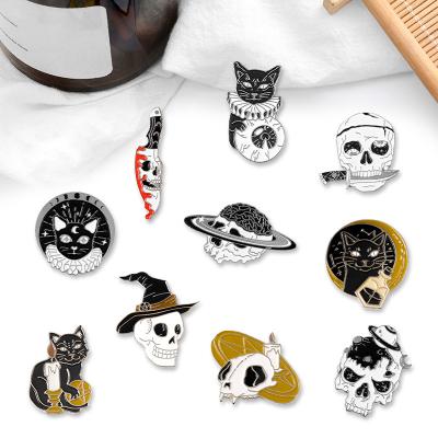 China Fashion Europe Cartoon Halloween Oil Drop Lapel Pin Badge Denim Bag Gift Men Women Fashion Jewelry Decorate for sale