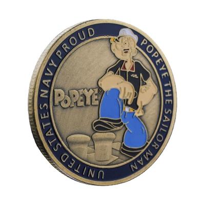 China Custom Healthcare Institutes Anime Characters Cartoons Coins Medal Antique Currency Collectible Challenger Challenge Coins USA Souvenirs Gift for sale