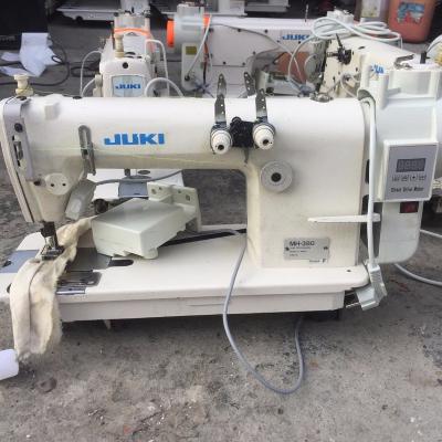 China Garment shops head drive Juki-MH-380 industrial double needles chainstitch sewing machine for sale