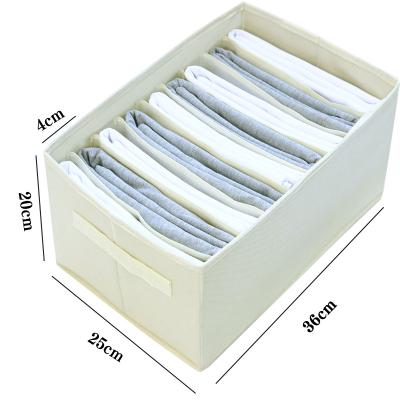 China Stackable Jeans Storage Box 6 Drawer Organizer Jeans Storage Compartment Organizer Viable Box Divider for sale