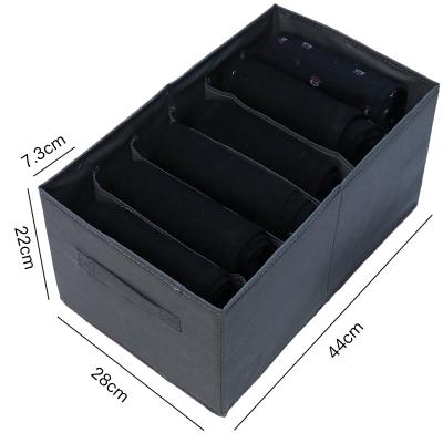 China Stackable Jeans Storage Box 6 Drawer Organizer Jeans Storage Compartment Organizer Viable Box Divider for sale