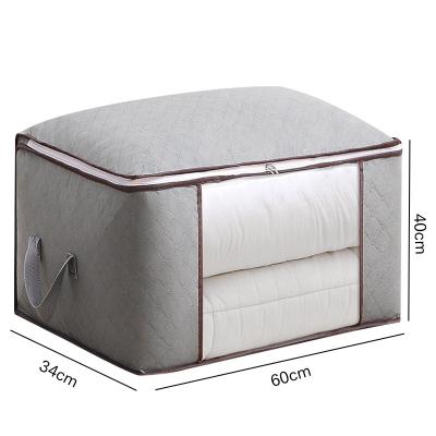 China Non Woven Fabric Large Capacity Foldable Comforter Clothing Storage Blanket Bags For Clothes Blankets And Quilts for sale