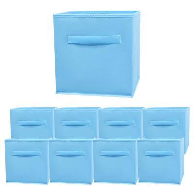 China Viable Foldable Cloth Storage Boxes Drawer Cube Container Without Lid Storage Bins Cubes With HandleLarge Storage Box Kids Play for sale