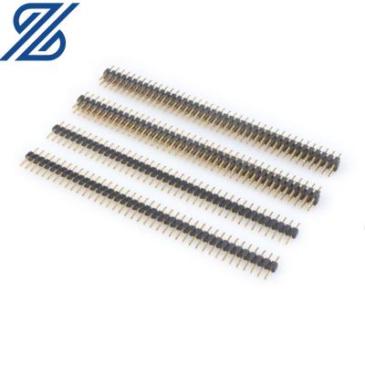 China PCB needle row single / double row needle row spacing 2.0MM ring 1*40P / gold-plated straight pin foot 3U protection for sale