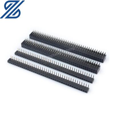 China PCB Single Row 1*40P 2*40P Double Row Female Seat Female Seat Hole Spacing 2.0MM 90 Degree Bend Foot Bender for sale