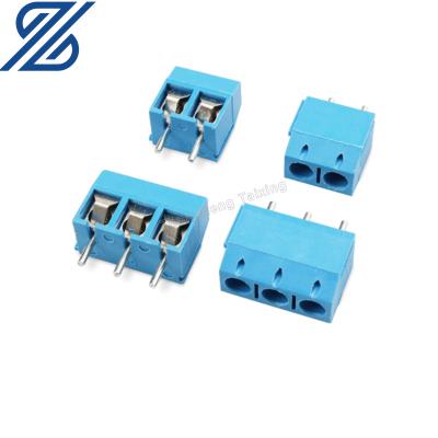 China KF301-5.0 PCB Screw Terminal Block Spacing 5.0MM Blue 2P 3P KF301-5.0 Connector for sale